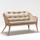 Two-seater garden sofa in rattan-effect resin wicker with plush removable cushions – Trendgoat 4-seater set