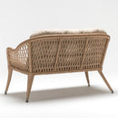 Two-seater garden sofa in rattan-effect resin wicker with plush removable cushions – Trendgoat 4-seater set