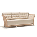 Three-seater resin wicker rattan-style garden sofa with waterproof Olefin cushions – Begonia Collection by Trendgoat