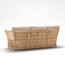 Three-seater resin wicker rattan-style garden sofa with waterproof Olefin cushions – Begonia Collection by Trendgoat