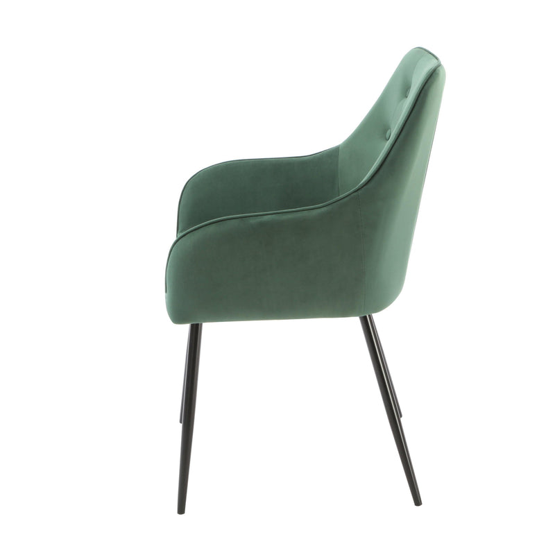 Chesterfield Green Dining Chairs (set of 2)-TrendGoat