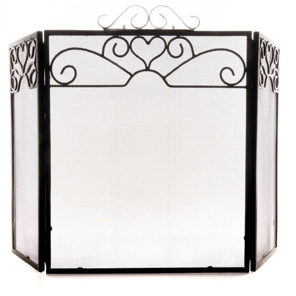 Chrome Topped Three Fold Fire Screen-TrendGoat