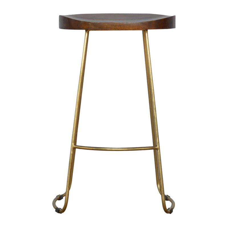 Gold Iron Bar Stool-TrendGoat
