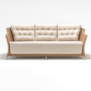 Trendgoat Henley 3-seater rattan garden sofa featuring a close-weave rattan design, high backrest, and weather-resistant Olefin cushions