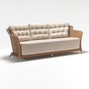 Trendgoat Henley 3-seater rattan garden sofa featuring a close-weave rattan design, high backrest, and weather-resistant Olefin cushions