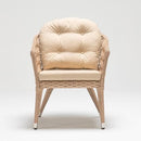 Trendgoat outdoor rattan armchair with high backrest, powder-coated aluminum frame, and weather-resistant cushion - ideal for patios or balconies 