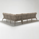 High-back 7-Seater rattan corner sofa segment with weather-resistant cushions from Lilly garden collection by Trendgoat