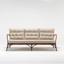 Lupine three-Seater Bamboo Garden Lounging sofa in chesterfield Olefin cushions by TrendGoat