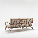 Lupine three-Seater Bamboo Garden Lounging sofa in chesterfield Olefin cushions by TrendGoat