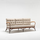 Lupine three-Seater Bamboo Garden Lounging sofa in chesterfield Olefin cushions by TrendGoat