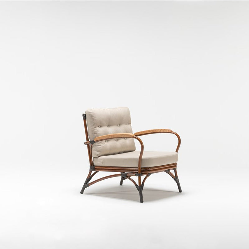 Lupine Bamboo Garden armchair with chesterfield Olefin cushions by TrendGoat