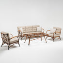 Lupine 5-Seater Bamboo Garden Lounging set with Table & Armchairs by TrendGoat