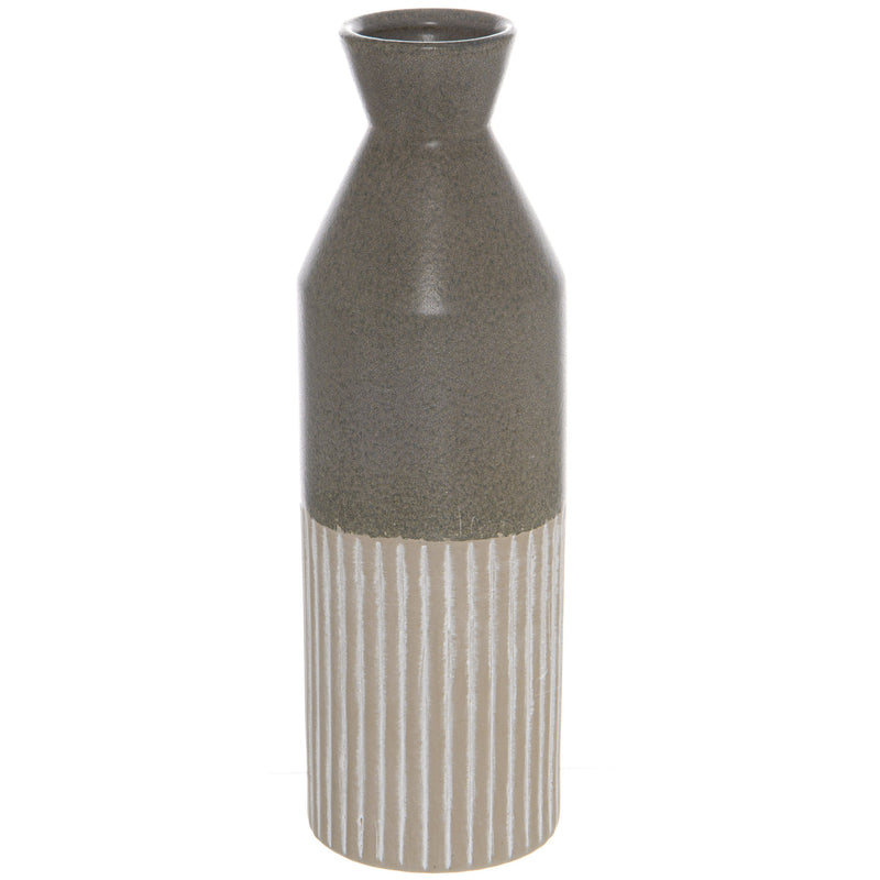 Mason Collection Grey Ceramic Ellipse Tall Vase-TrendGoat