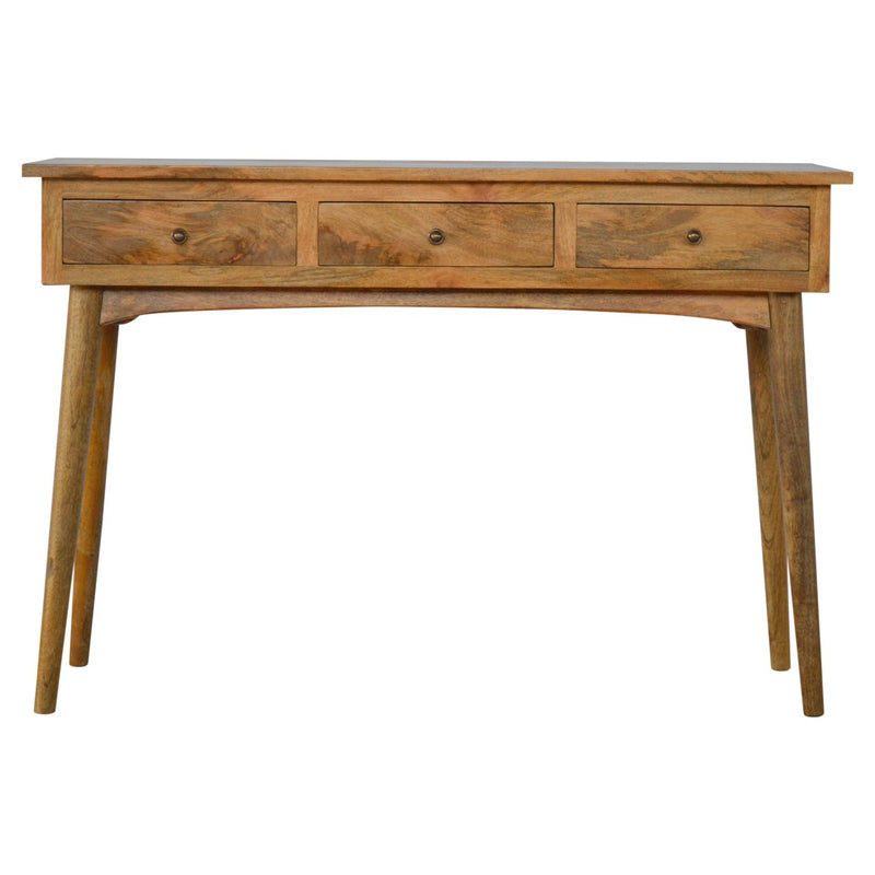 Nordic Style Console Table with 3 Drawers-TrendGoat
