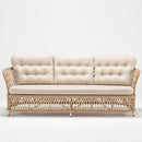 Elegant three-seater outdoor sofa with plush Olefin cushions and resin wicker frame – Novara Collection by TrendGoatt