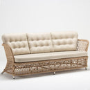 Elegant three-seater outdoor sofa with plush Olefin cushions and resin wicker frame – Novara Collection by TrendGoatt