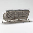 Three-seater garden sofa with gray Olefin cushions and powder-coated frame in resin wicker weave – Oleander Plus Collection