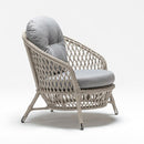 Garden armchair with high back and plush waterproof cushions – handwoven resin wicker part of Oleander Plus collection