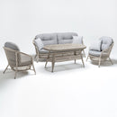 Oleander Plus 5-piece outdoor garden lounge set with sofa, armchairs, and coffee table - handwoven rattan resin wicker by TrendGoat
