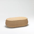 Large Oval garden coffee table with tempered glass top – Petunia Lounging Collection