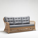 Three-seater chesterfield garden sofa with UV-protected Olefin cushions and rattan-style wicker – Pollen Collection