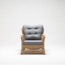 Classic resin wicker chesterfield garden armchair with plush waterproof cushion – part of Pollen Lounging Set by TrendGoat