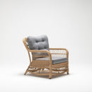 Classic resin wicker chesterfield garden armchair with plush waterproof cushion – part of Pollen Lounging Set by TrendGoat