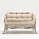 Classic rattan-style sofa with powder-coated aluminium frame and waterproof cushions – TrendGoat Poppy Collection