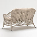 Classic rattan-style sofa with powder-coated aluminium frame and waterproof cushions – TrendGoat Poppy Collection