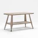 Rectangular coffee table with glass top and integrated storage shelf – Poppy Lounging Collection by TrendGoat