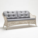 Two-seater outdoor sofa in resin wicker with waterproof Olefin cushions – Poppy Collection from TrendGoat