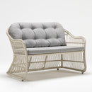 Two-seater chesterfield outdoor sofa in resin wicker with waterproof Olefin cushions – Poppy Collection from TrendGoat