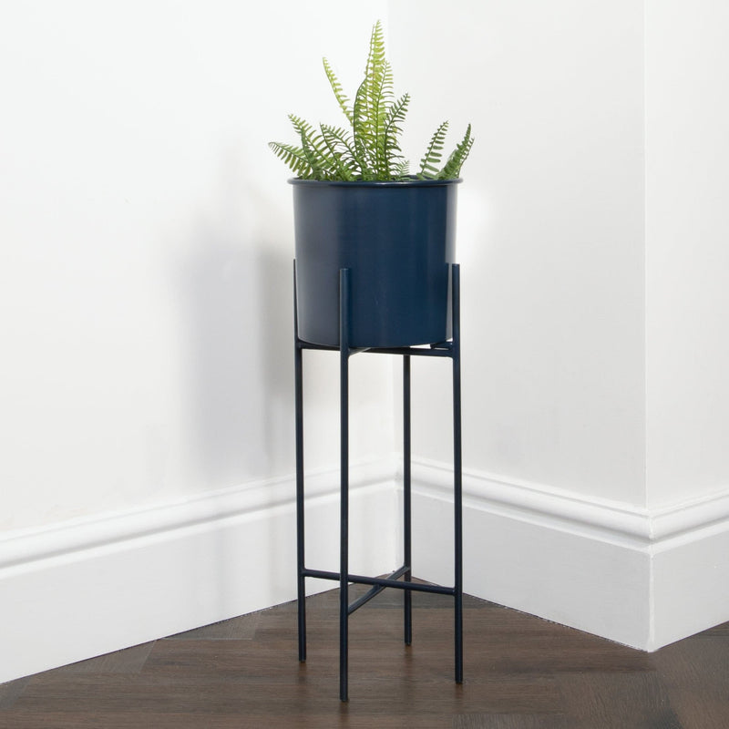 Stilts Navy Blue Plant Holder (60cm)-TrendGoat