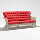 Outdoor three-seater sofa with plush Olefin cushions and resin wicker frame – Tulip Collection by TrendGoat