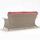 Outdoor three-seater sofa with plush Olefin cushions and resin wicker frame – Tulip Collection by TrendGoat