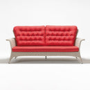 Outdoor three-seater sofa with plush Olefin cushions and resin wicker frame – Tulip Collection by TrendGoat