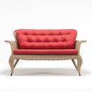 Outdoor two-seater sofa with plush Olefin cushions and resin wicker frame – viola Collection by TrendGoat