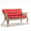 Outdoor two-seater sofa with plush Olefin cushions and resin wicker frame – viola Collection by TrendGoat